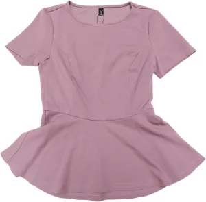Allegra K Elegant Peplum Tops for Women's St Patrick's Day Short Sleeve Round Neck Dressy Casual Blouse Shirt
