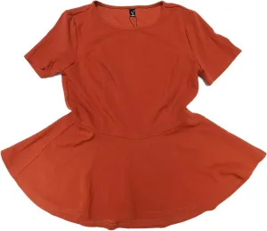 Allegra K Elegant Peplum Tops for Women's St Patrick's Day Short Sleeve Round Neck Dressy Casual Blouse Shirt