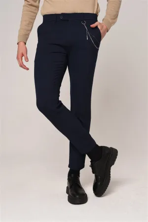 ANT Men's Accessory Detail Slim Fit Trousers - Plainfield