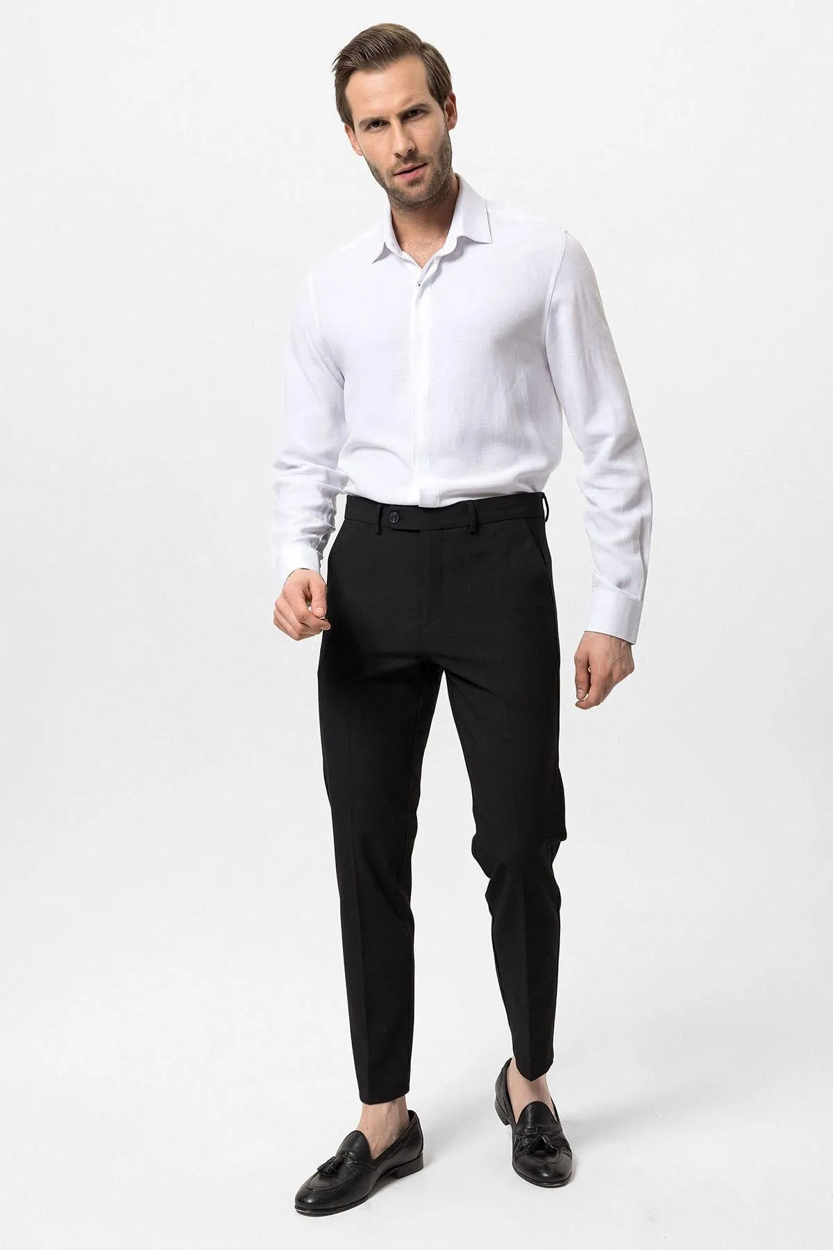 ANT Slim Fit Men's Fabric Trousers - Trois-Rivières