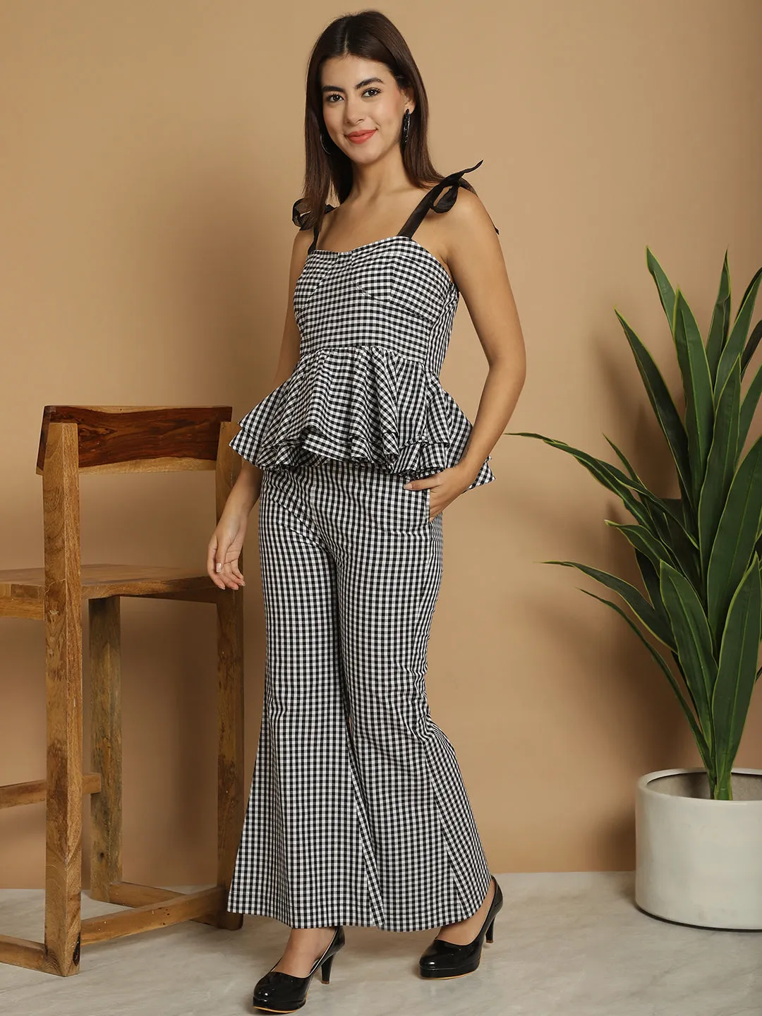 Black & White Checkered Co-Ord Set