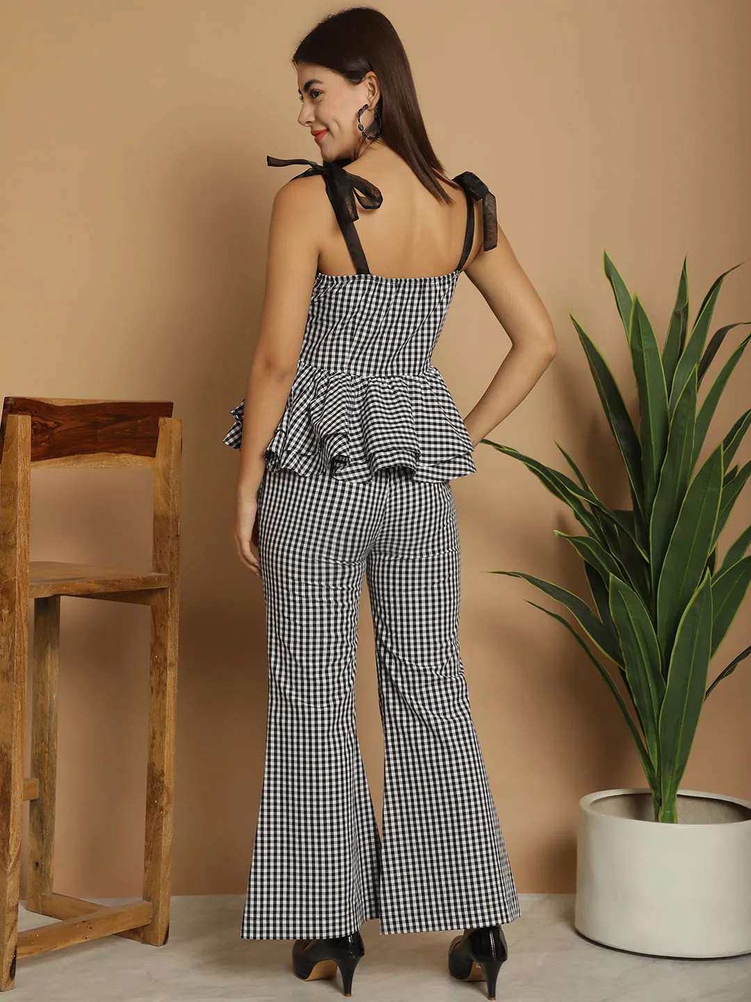 Black & White Checkered Co-Ord Set