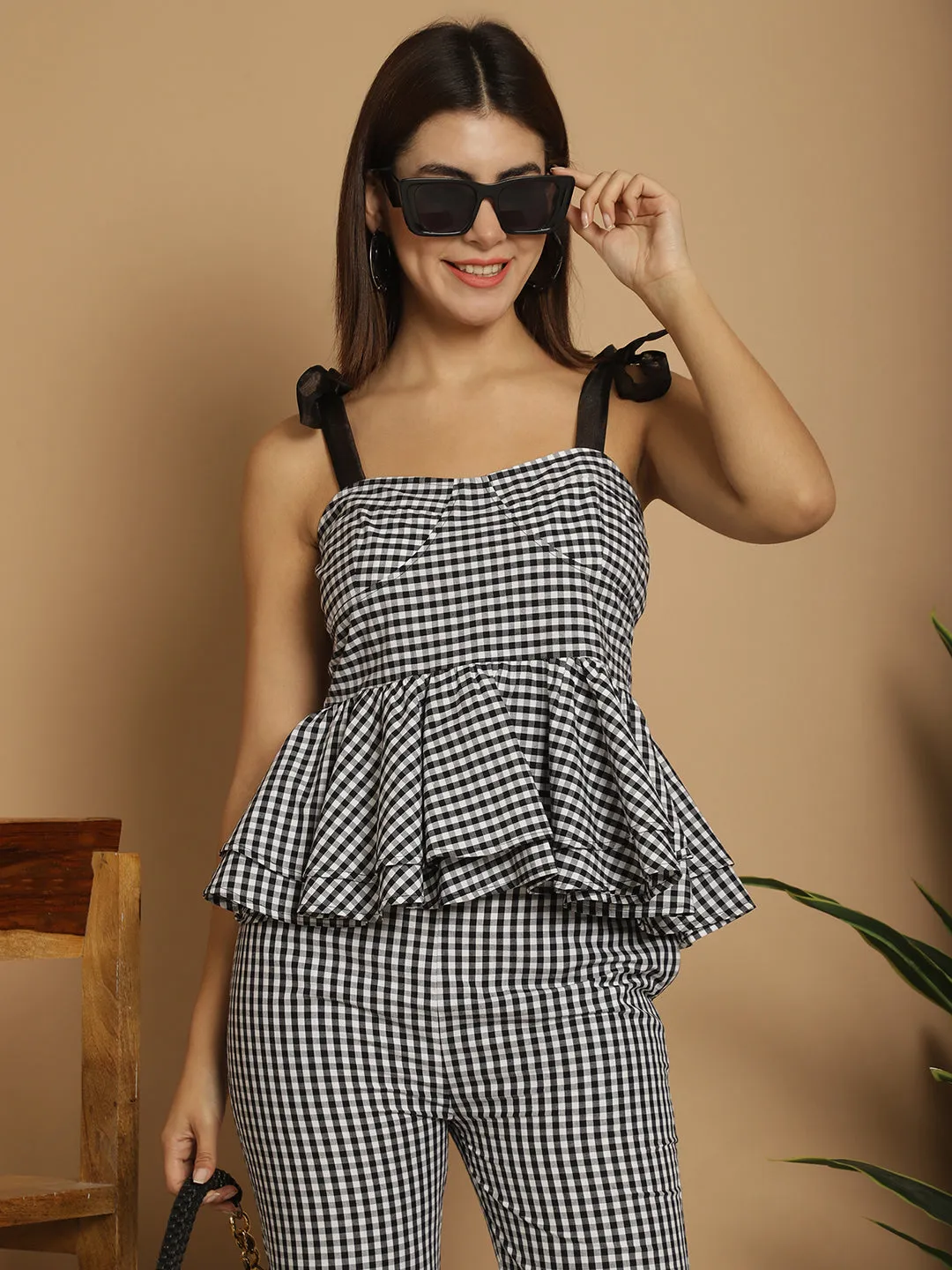 Black & White Checkered Co-Ord Set