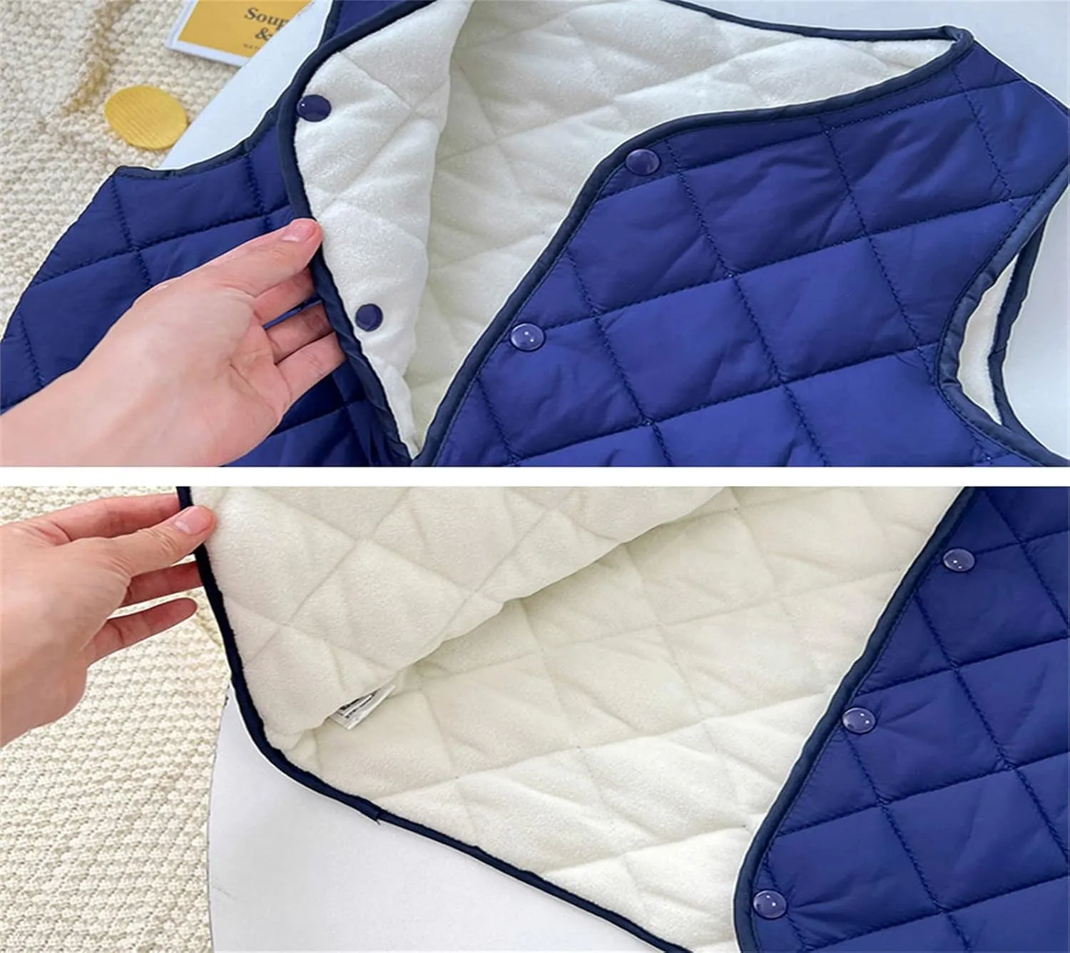 Boys Girls Puffer Fleece Lined Vest Toddler Winter Coat Warm Sleeveless Lightweight Jacket Waistcoat for Kids Vest