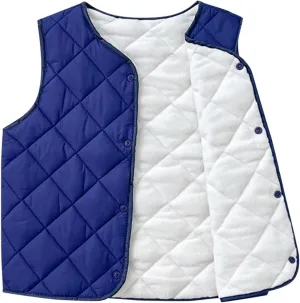 Boys Girls Puffer Fleece Lined Vest Toddler Winter Coat Warm Sleeveless Lightweight Jacket Waistcoat for Kids Vest