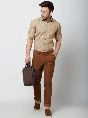 Brown Slim Fit Trousers