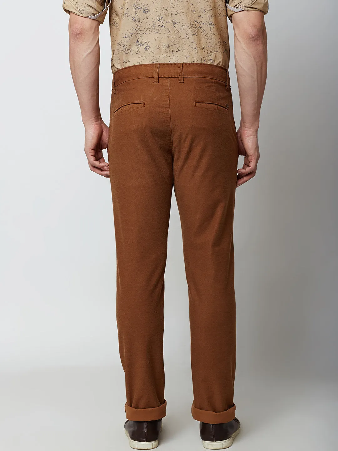 Brown Slim Fit Trousers