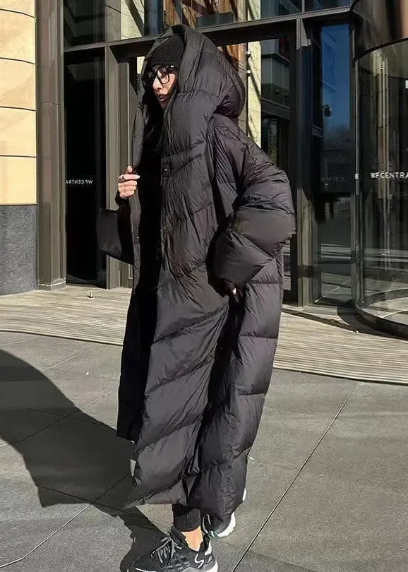Caramel Fine Cotton Filled Hooded Coat