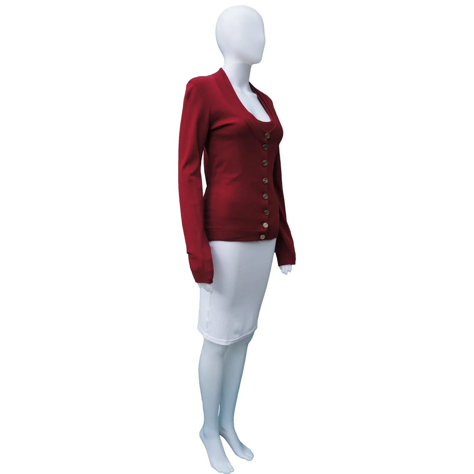 DOLCE & GABBANA RED CARDIGAN SET
