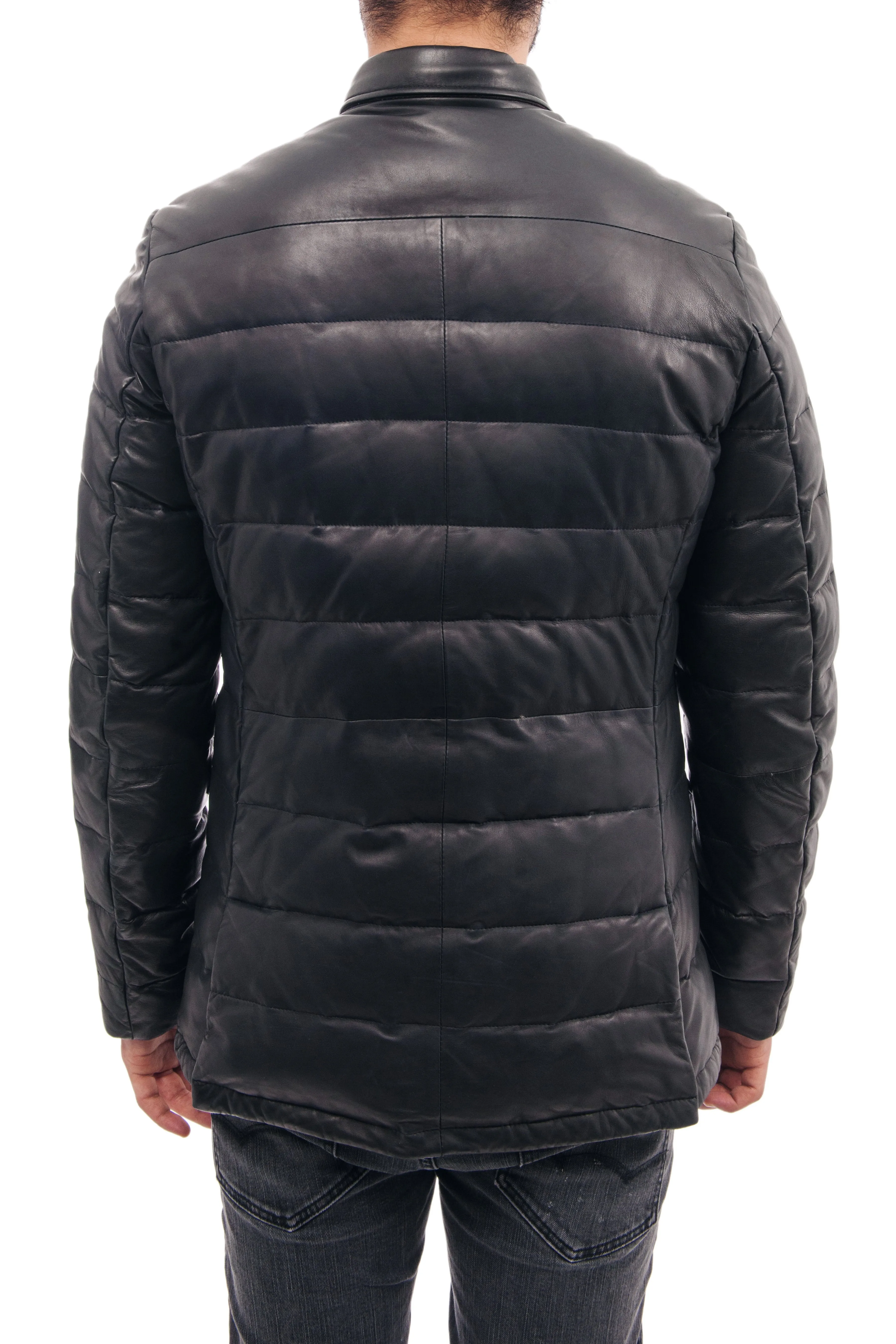 Etro Down Filled Leather Puffer Jacket Coat