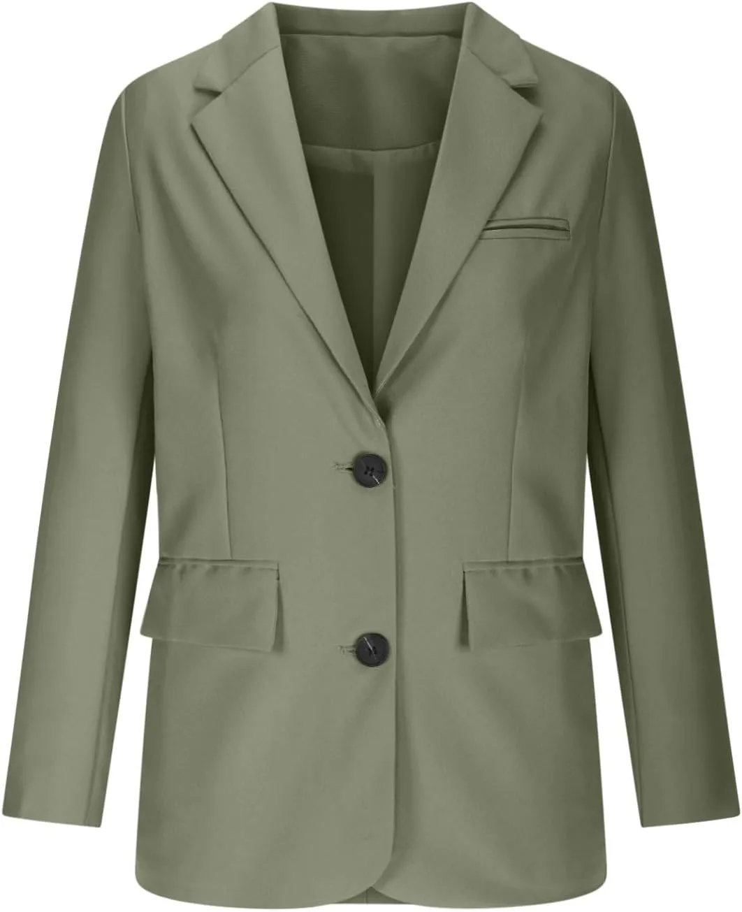 Firzero Womens Blazers for Work Casual Office Jacket 2024 Work Lapel Button Down Solid Elegant Long Sleeve Dressy Jackets