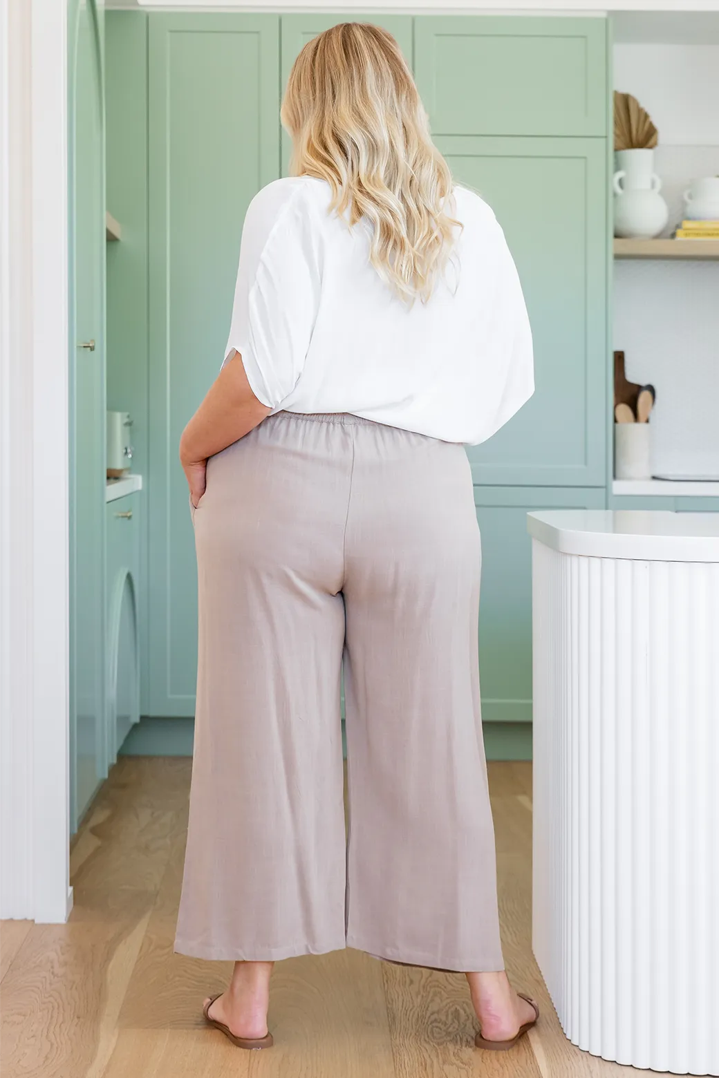 Gabrielle Drawstring Pants Latte