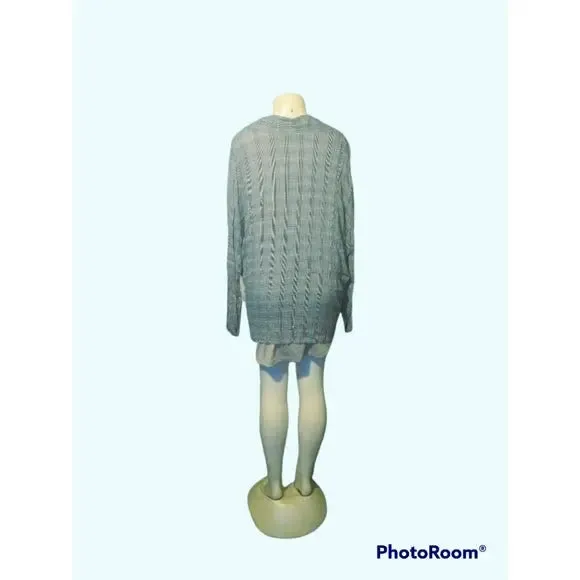 Gray Checkers Cardigan