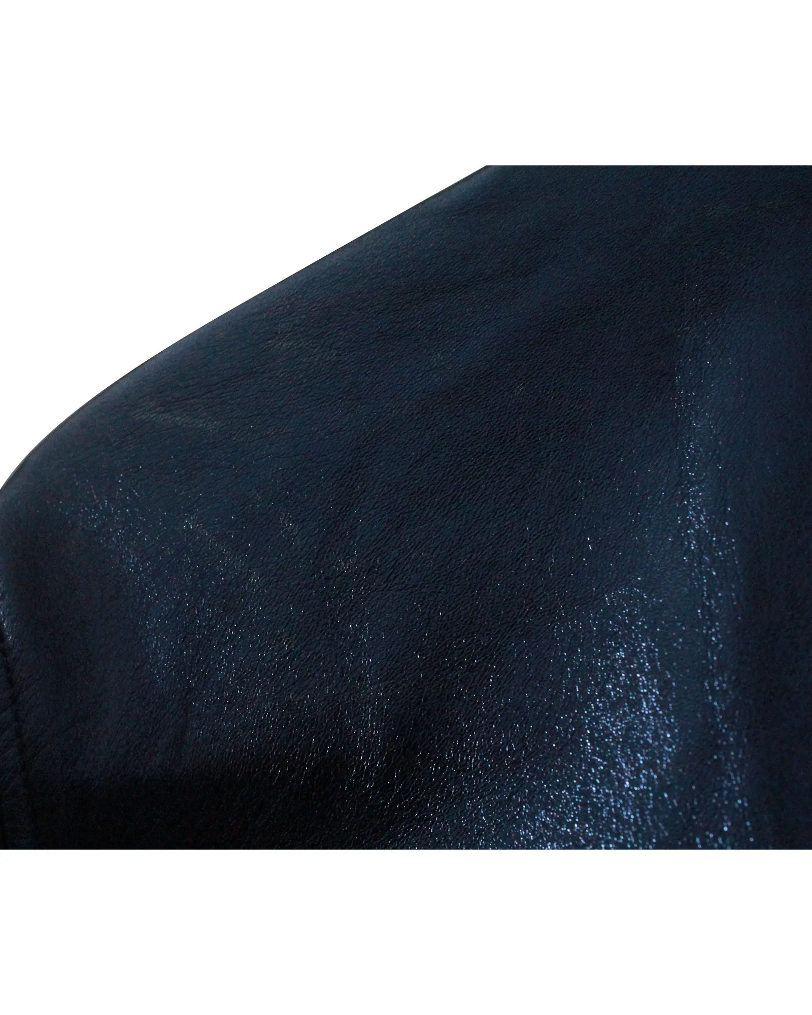 Gucci Crackle Bomber Jacket in Blue Leather
