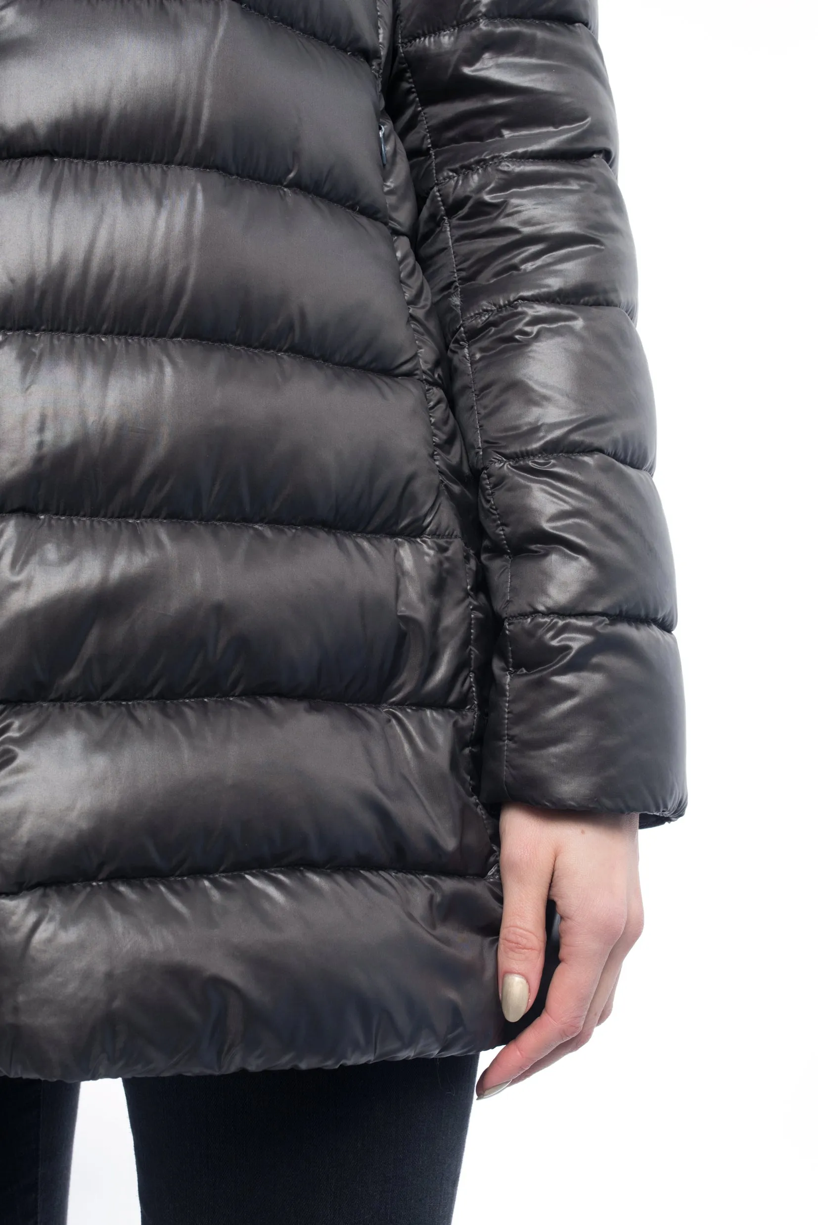 Herno Dark Grey Down Filled Puffer Coat - M