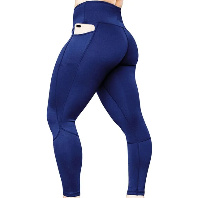 High Waist Yoga Pants with Phone Pocket