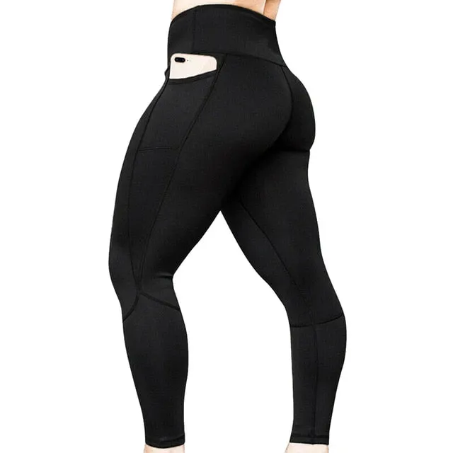 High Waist Yoga Pants with Phone Pocket