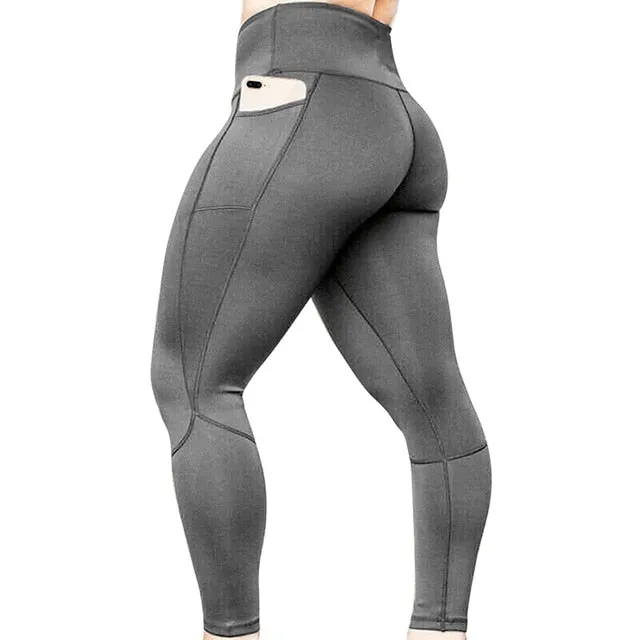 High Waist Yoga Pants with Phone Pocket