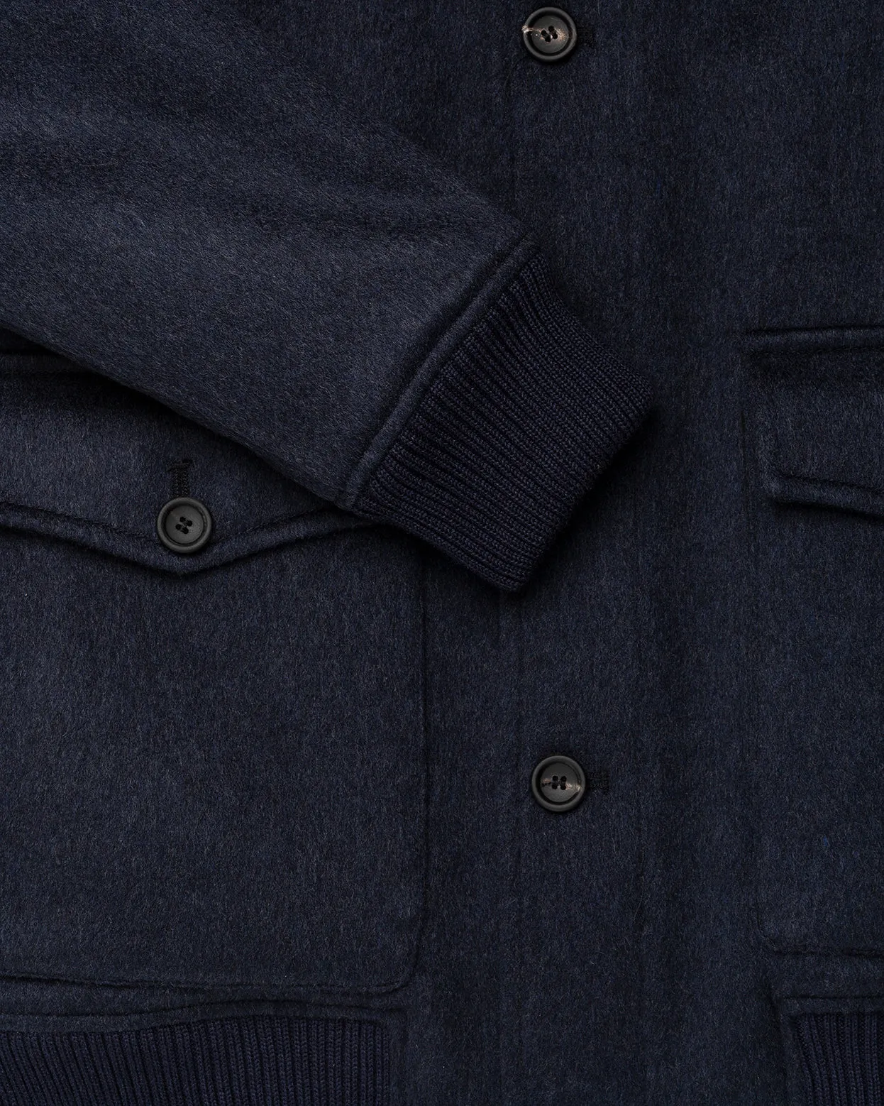 Luxury Bomber Jacket – Navy