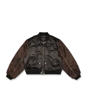 Mesh Sleeve Bomber Jacket