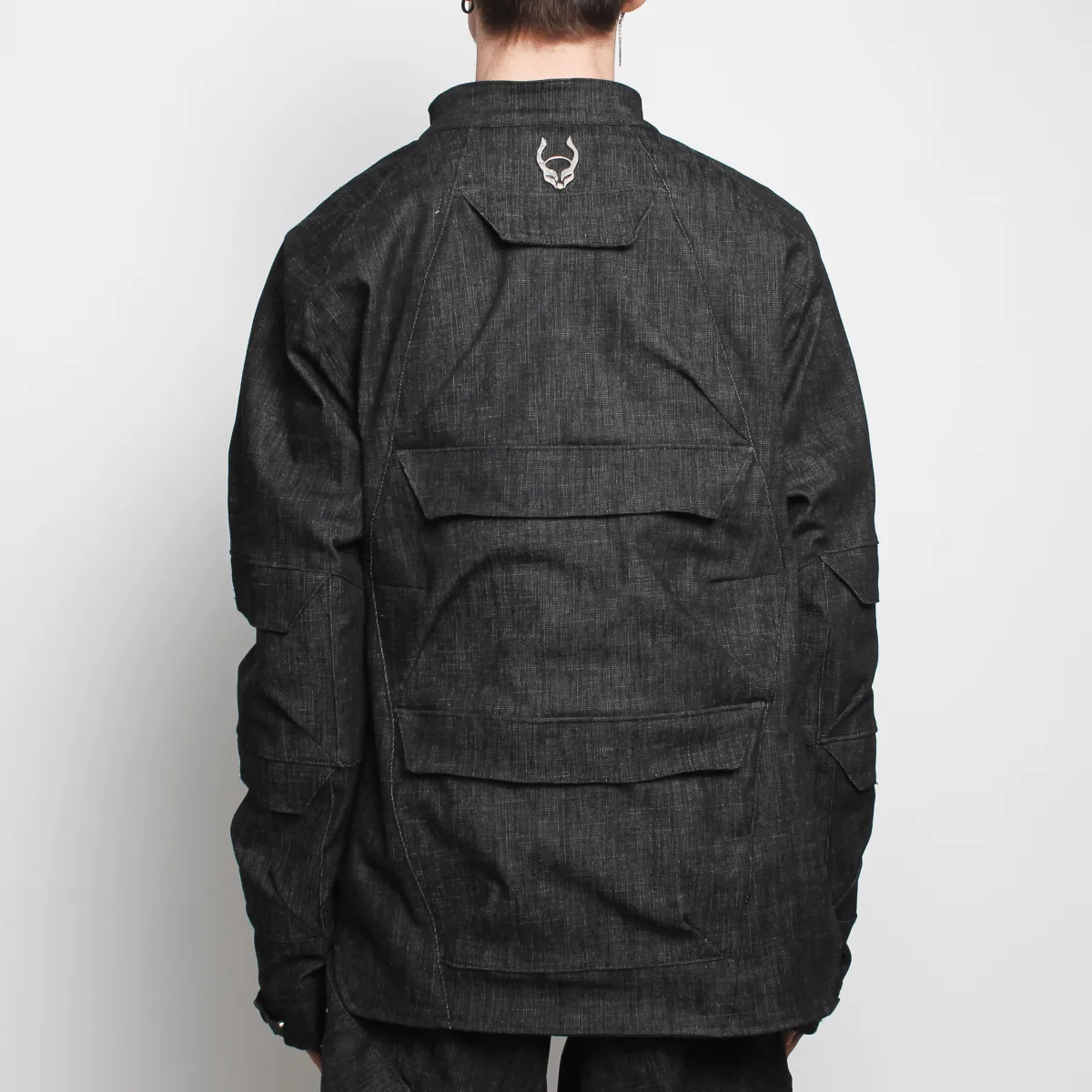 MULTI POCKET JACKET DARK BLUE DENIM