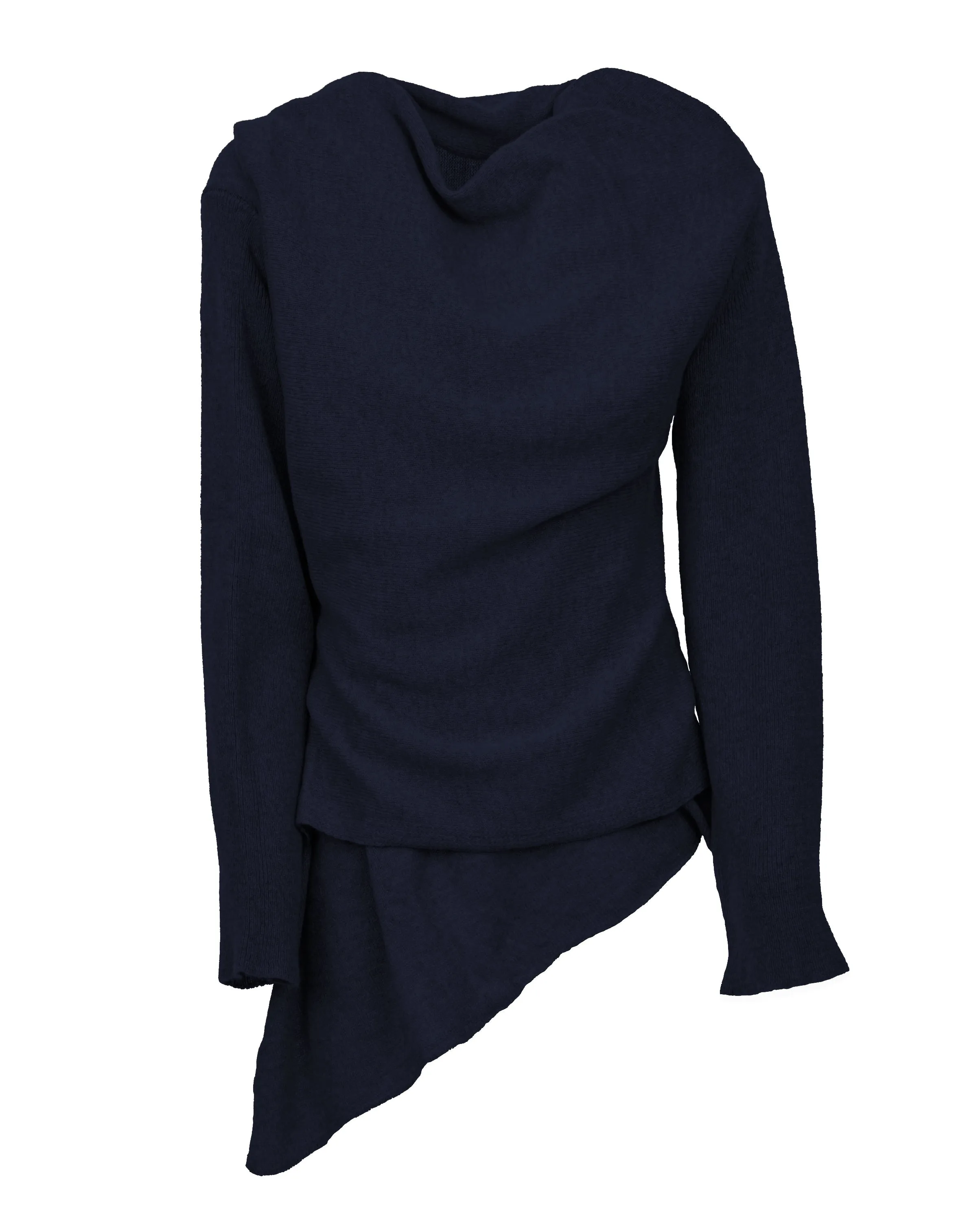 NEW FALL 24 - Pure Cashmere Open Front Cardigan Wrap Night Blue