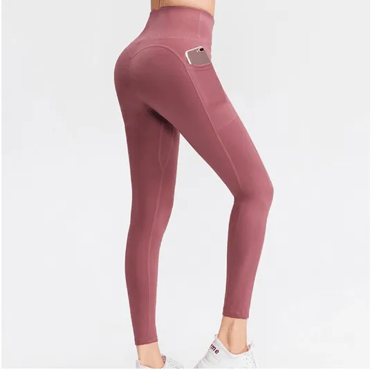 Olsic Casual High Waisted Pants Ladies High Waist Sports Pants Yoga Fitness Skin-friendly 
