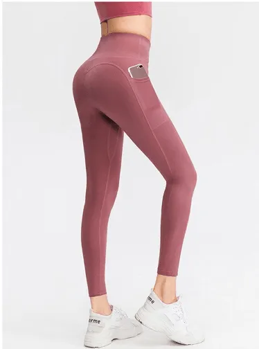 Olsic Casual High Waisted Pants Ladies High Waist Sports Pants Yoga Fitness Skin-friendly 
