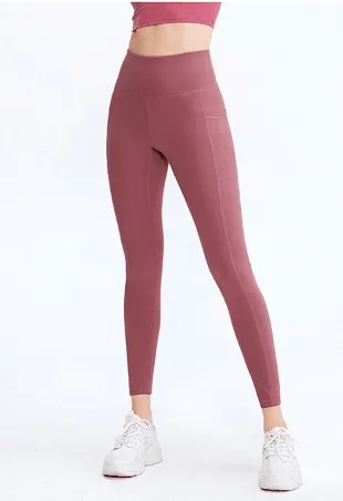 Olsic Casual High Waisted Pants Ladies High Waist Sports Pants Yoga Fitness Skin-friendly 