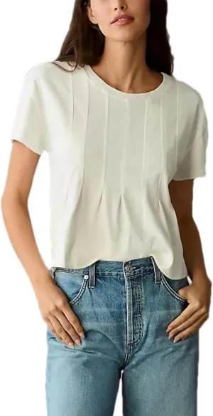 OPCAKM Womens Summer Pleated Swing Tee Casual Babydoll Peplum Tunic Shirts Tops