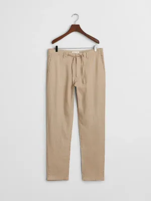 RELAXED LINEN DS PANTS Beige