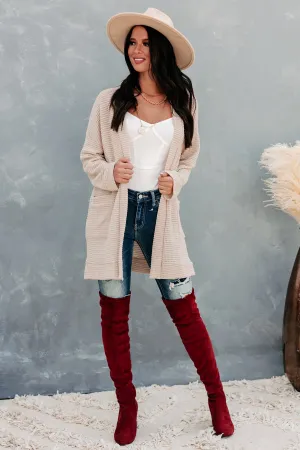 Some Day Soon Waffle Knit Cardigan (Cream)