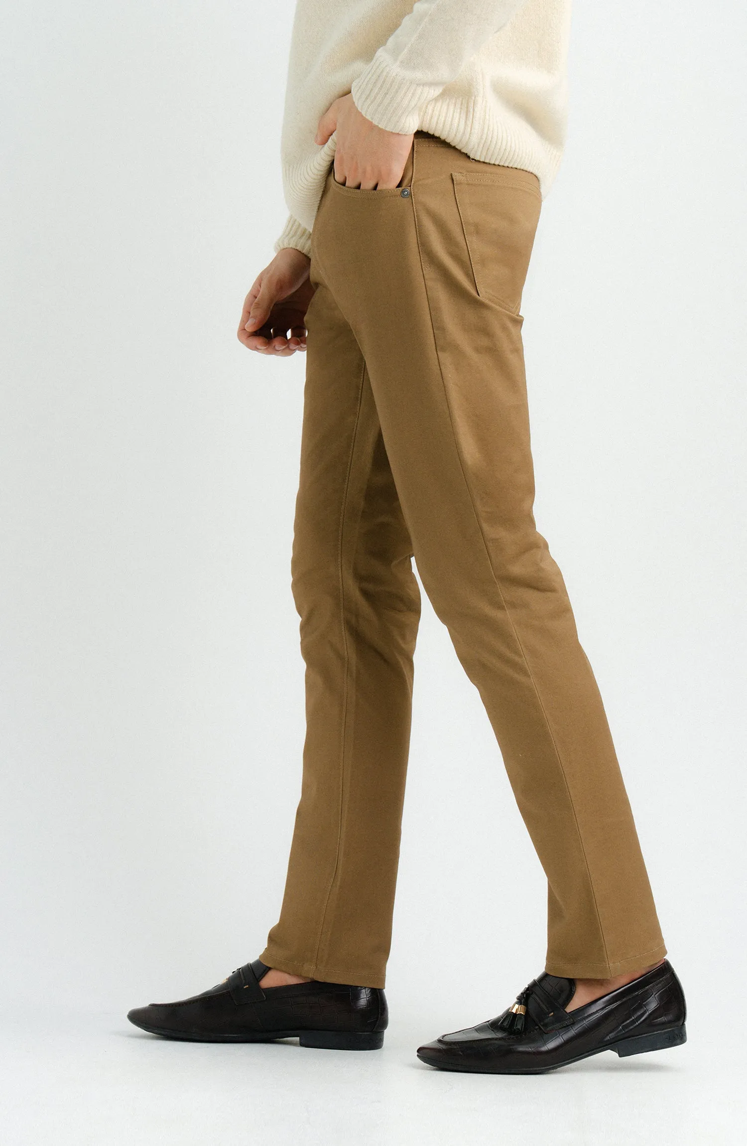 Suede Pant - Brown