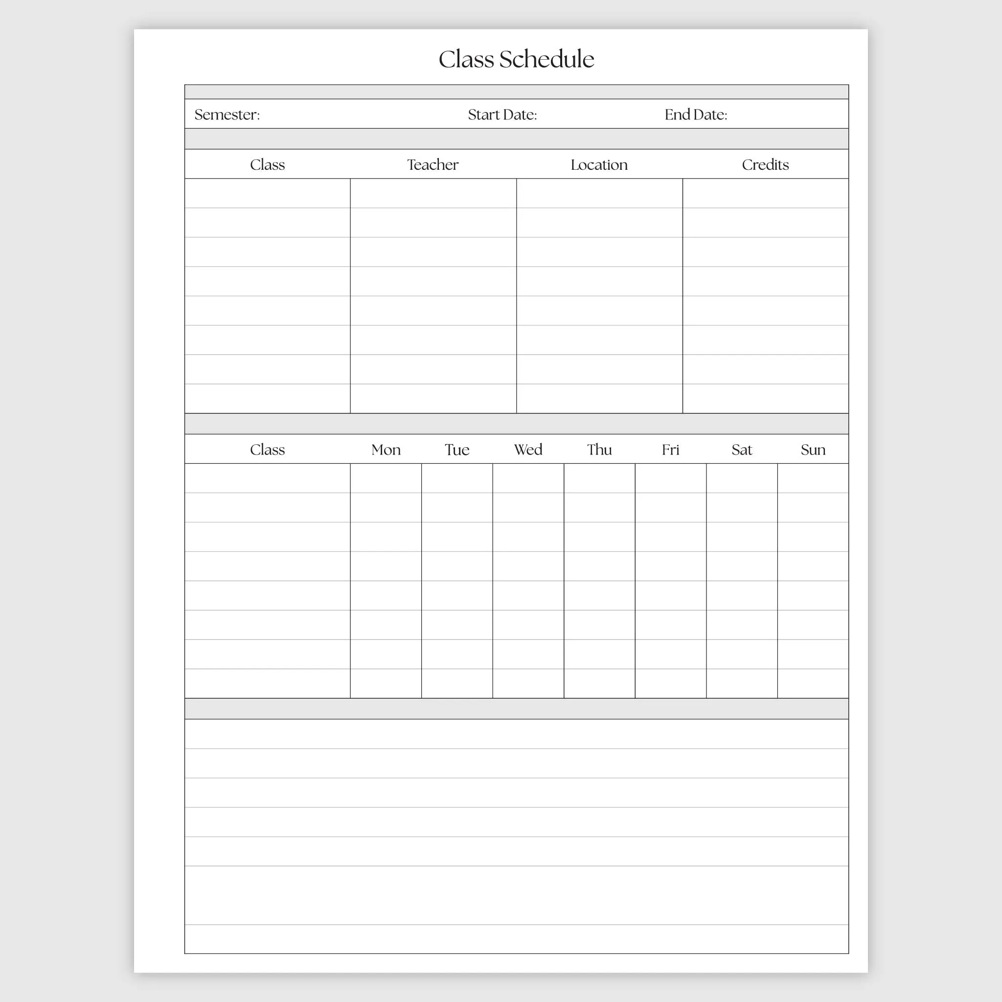 The Academic Vertical Planner - Tulip