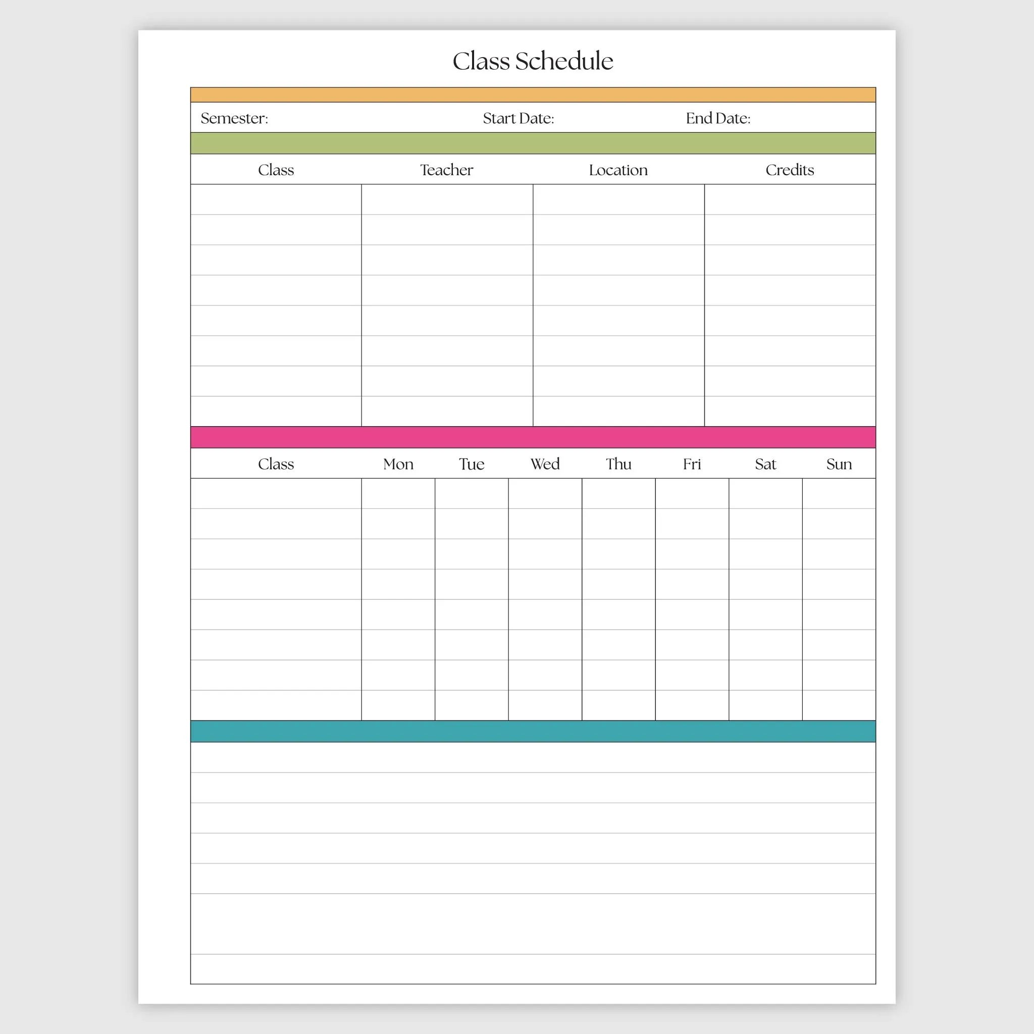 The Academic Vertical Planner - Tulip