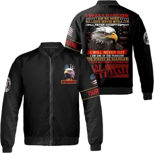 ThuhaTree Store Personalized AOP Casual Bomber Jacket S-5XL, Veteran Bomber Jacket Men