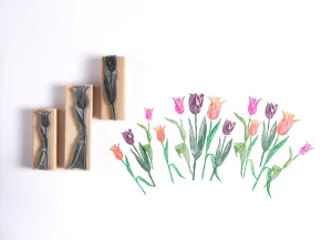 Tulip Rubber Stamp, Flower Stamps, Card Making Rubber Stamps