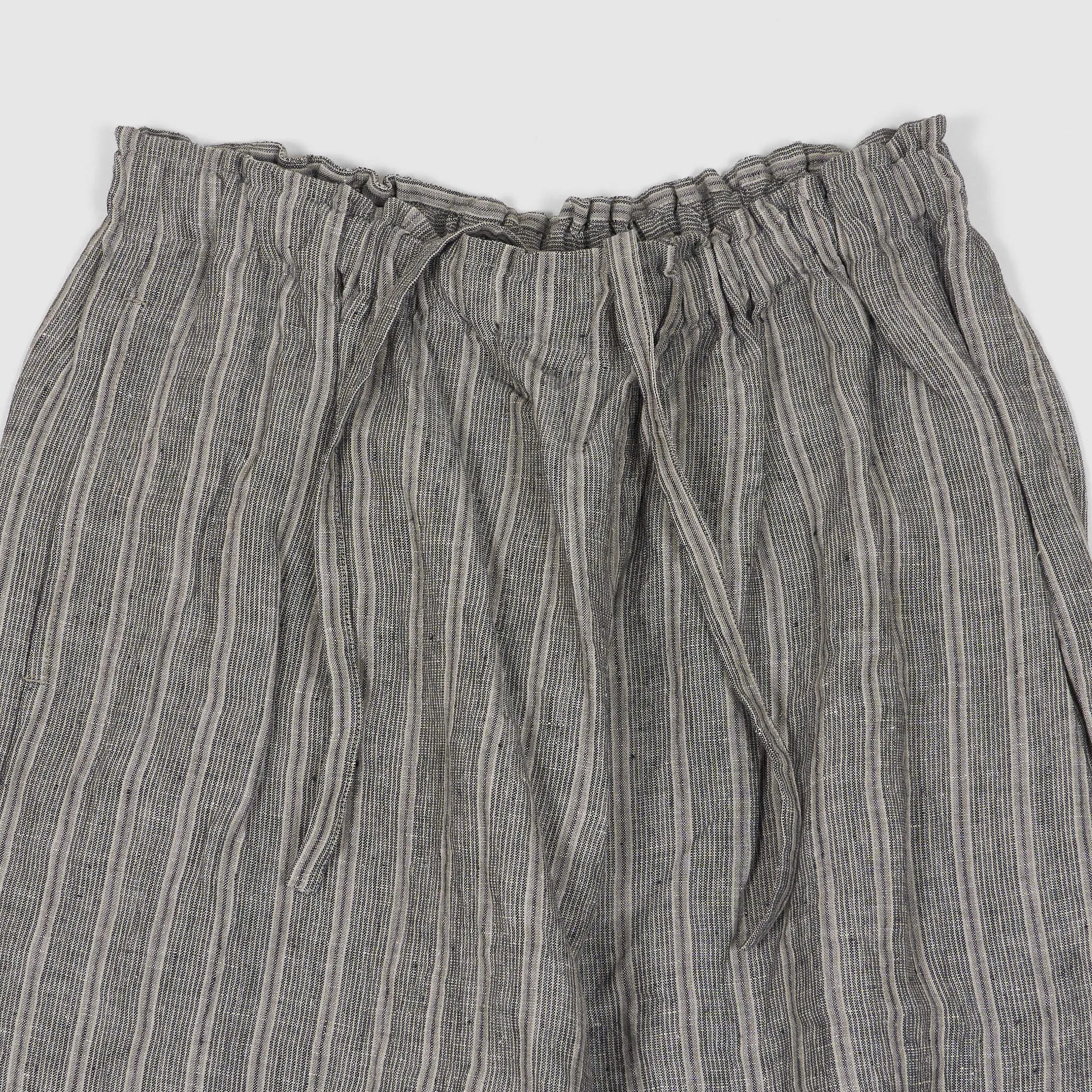 Vlas Blomme Ladies Flex Striped Easy Wide Fitted Linen Pants