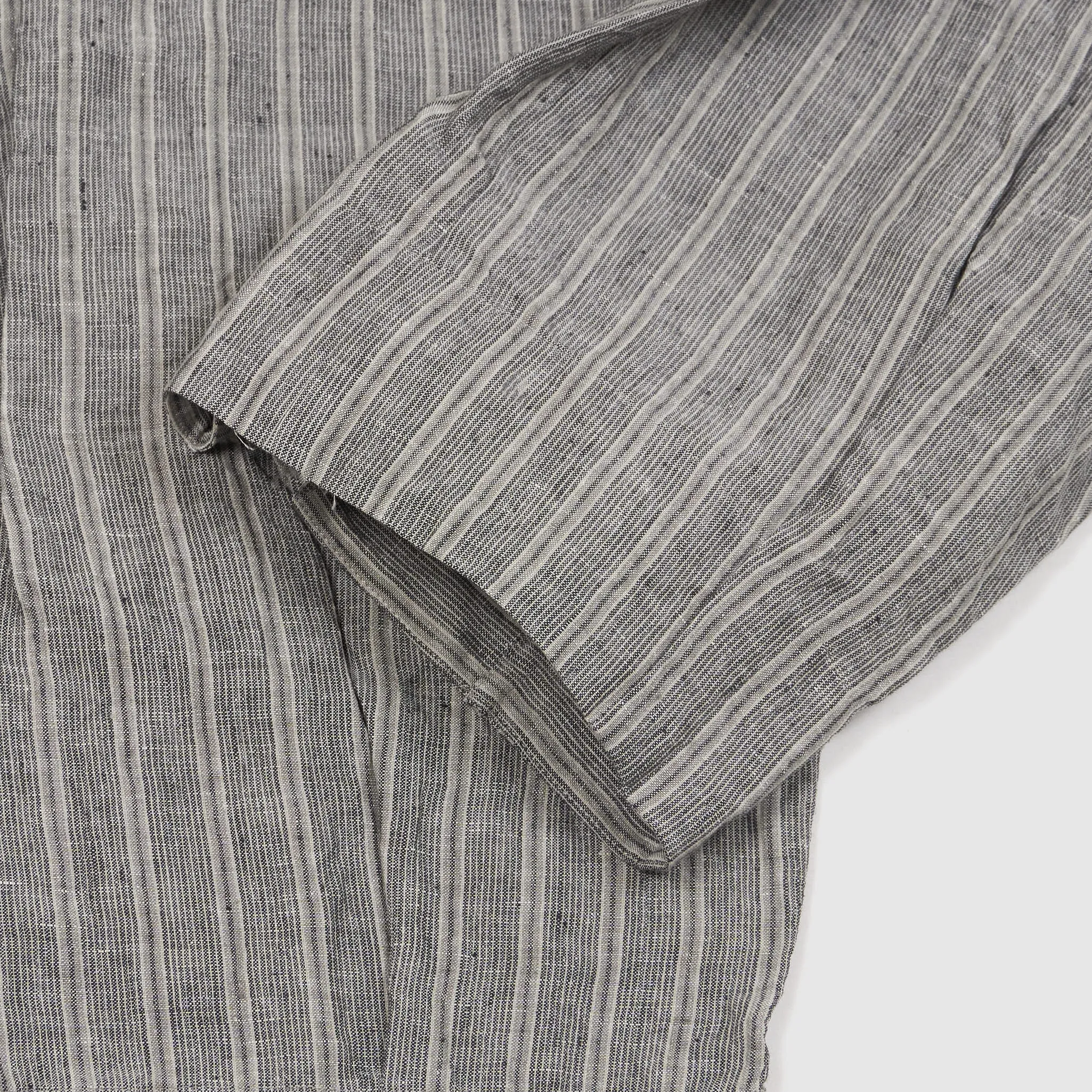 Vlas Blomme Ladies Flex Striped Easy Wide Fitted Linen Pants
