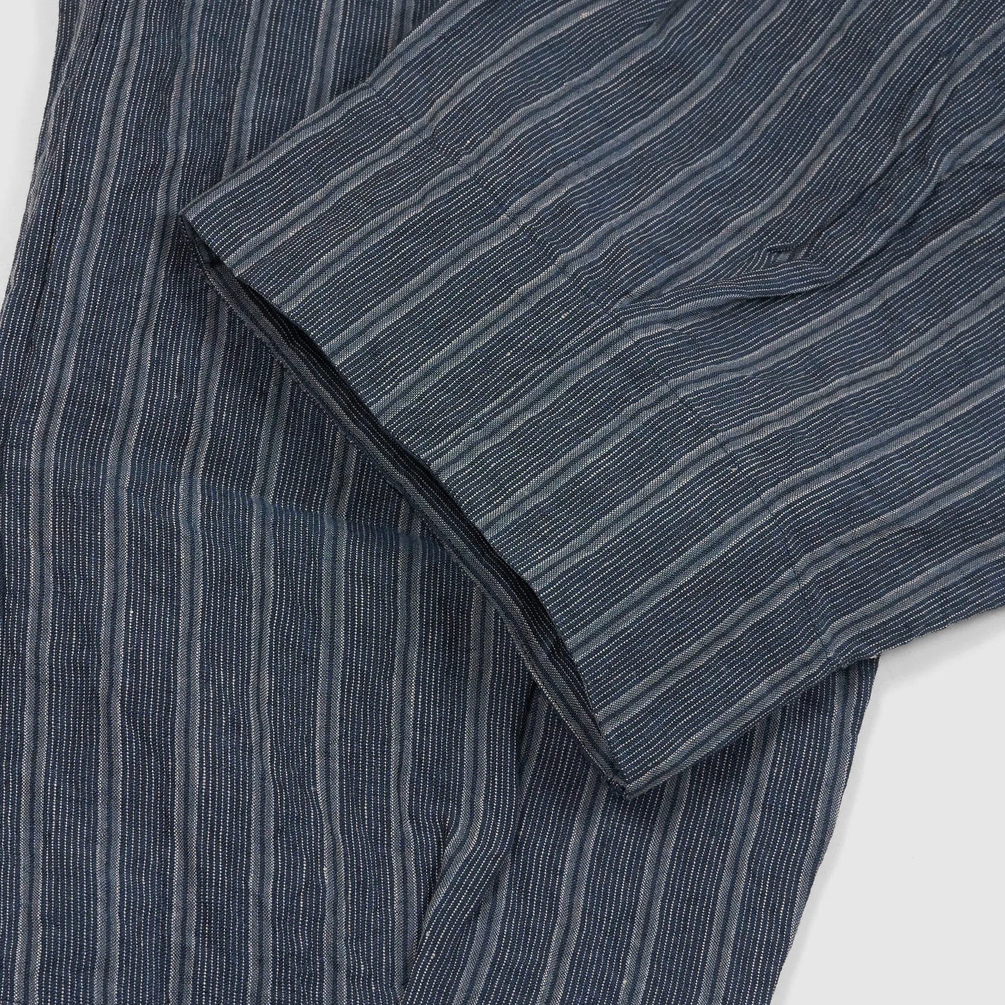 Vlas Blomme Ladies Flex Striped Easy Wide Fitted Linen Pants