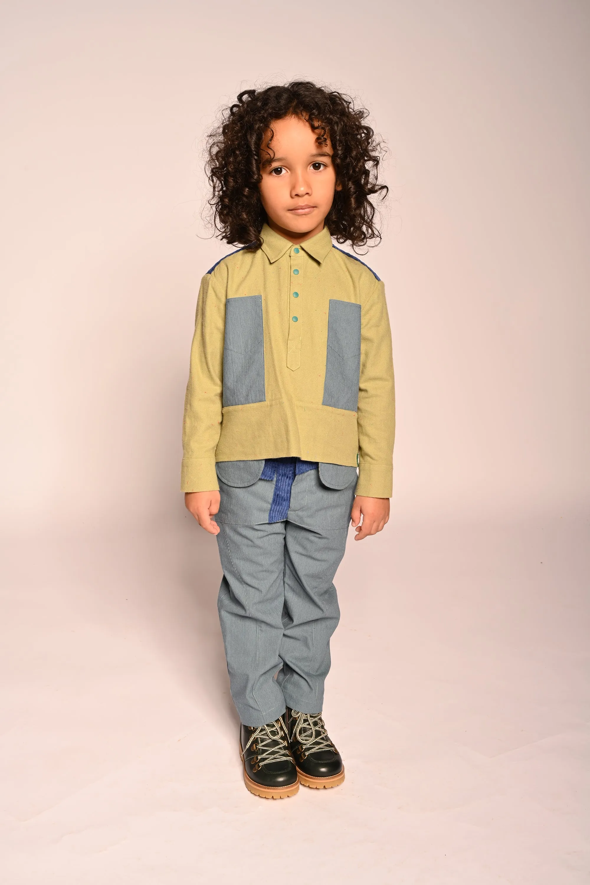 WOLF SLIM FIT PATCHWORK TROUSERS