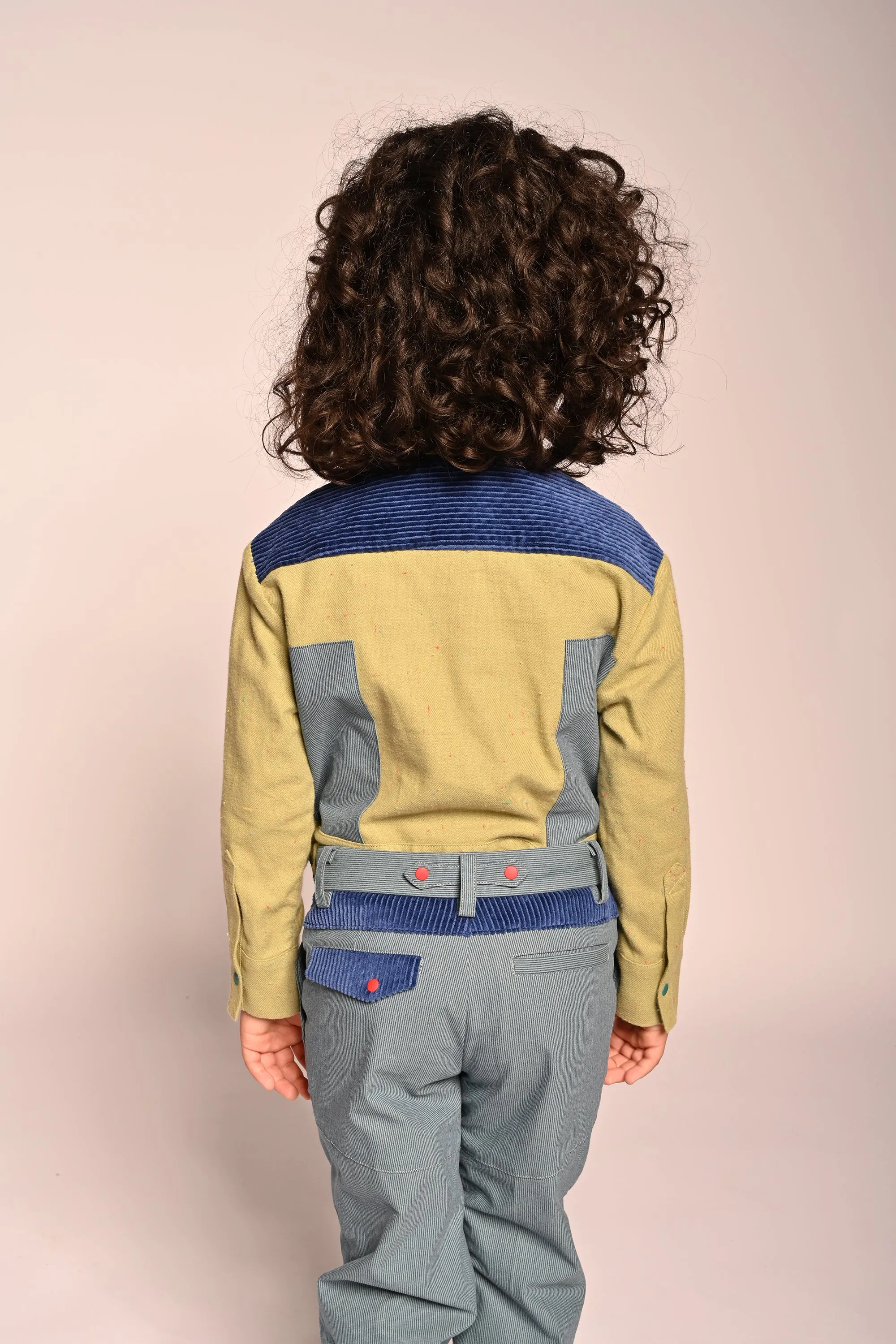 WOLF SLIM FIT PATCHWORK TROUSERS