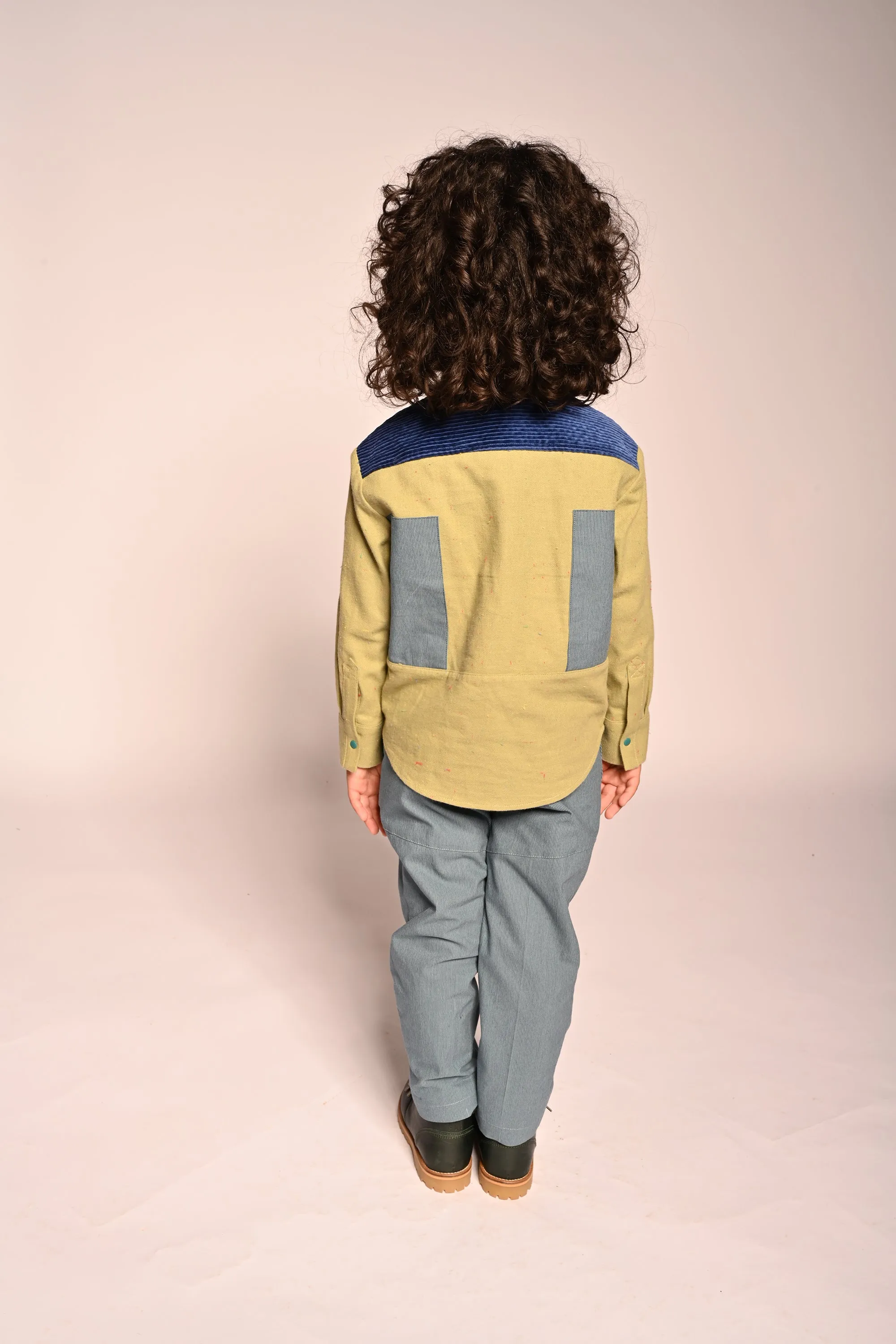 WOLF SLIM FIT PATCHWORK TROUSERS