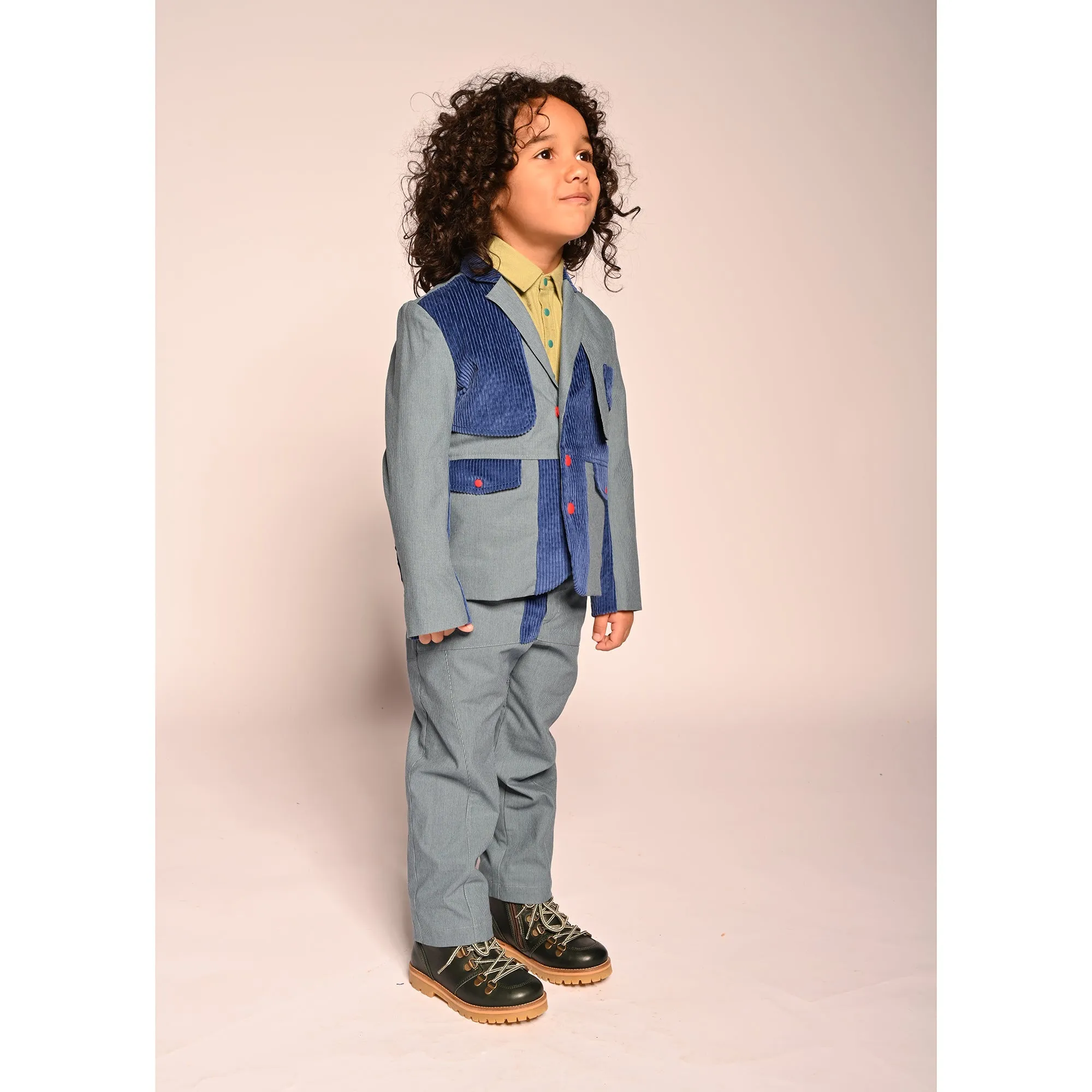 WOLF SLIM FIT PATCHWORK TROUSERS