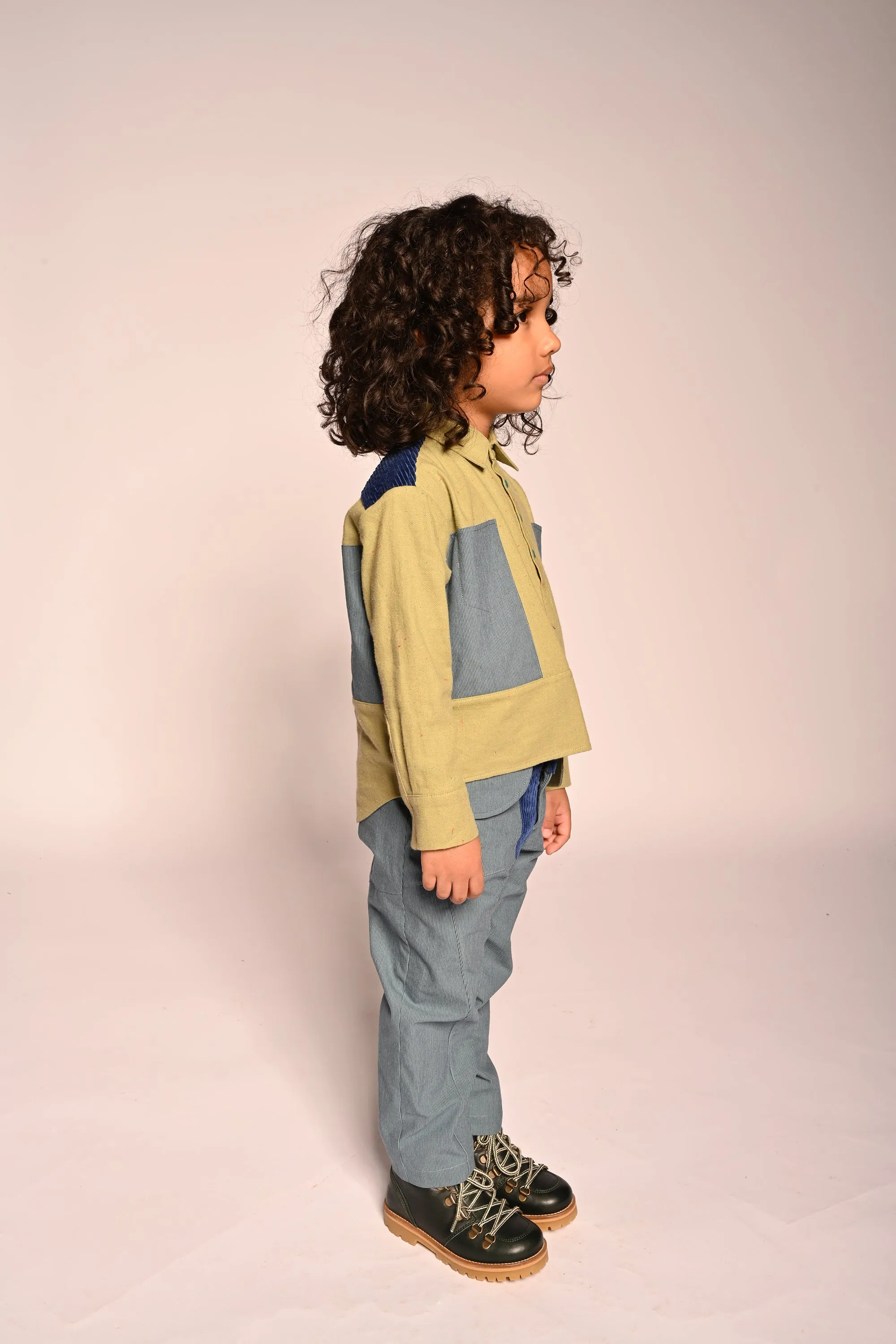 WOLF SLIM FIT PATCHWORK TROUSERS