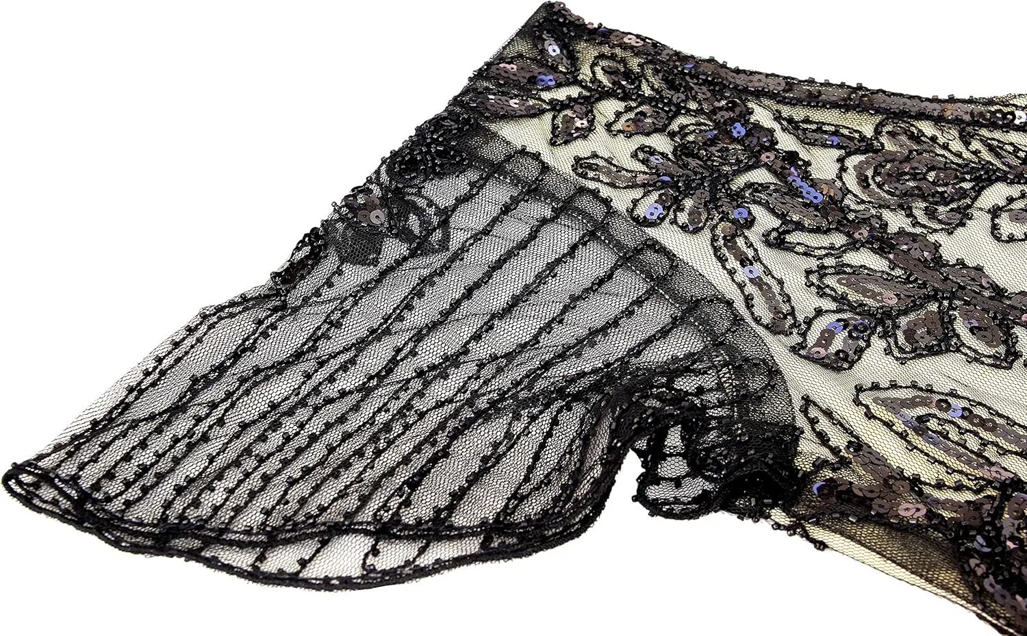 Women 1920s Gatsby Vintage Sequin Flapper Fringe Party Plus Dress with 20s Accessories Set