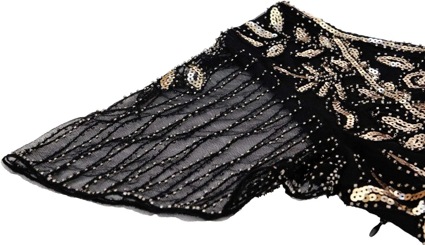 Women 1920s Gatsby Vintage Sequin Flapper Fringe Party Plus Dress with 20s Accessories Set