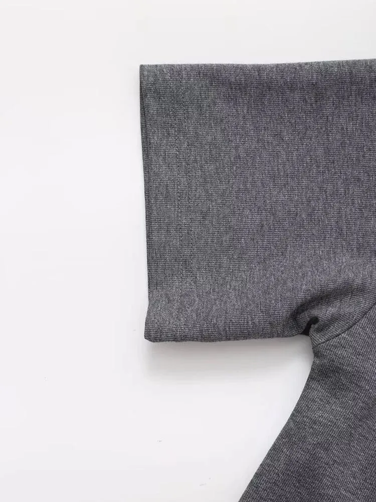 Women Relaxed Fit Lounge Set Zippered Pants & T-Shirt